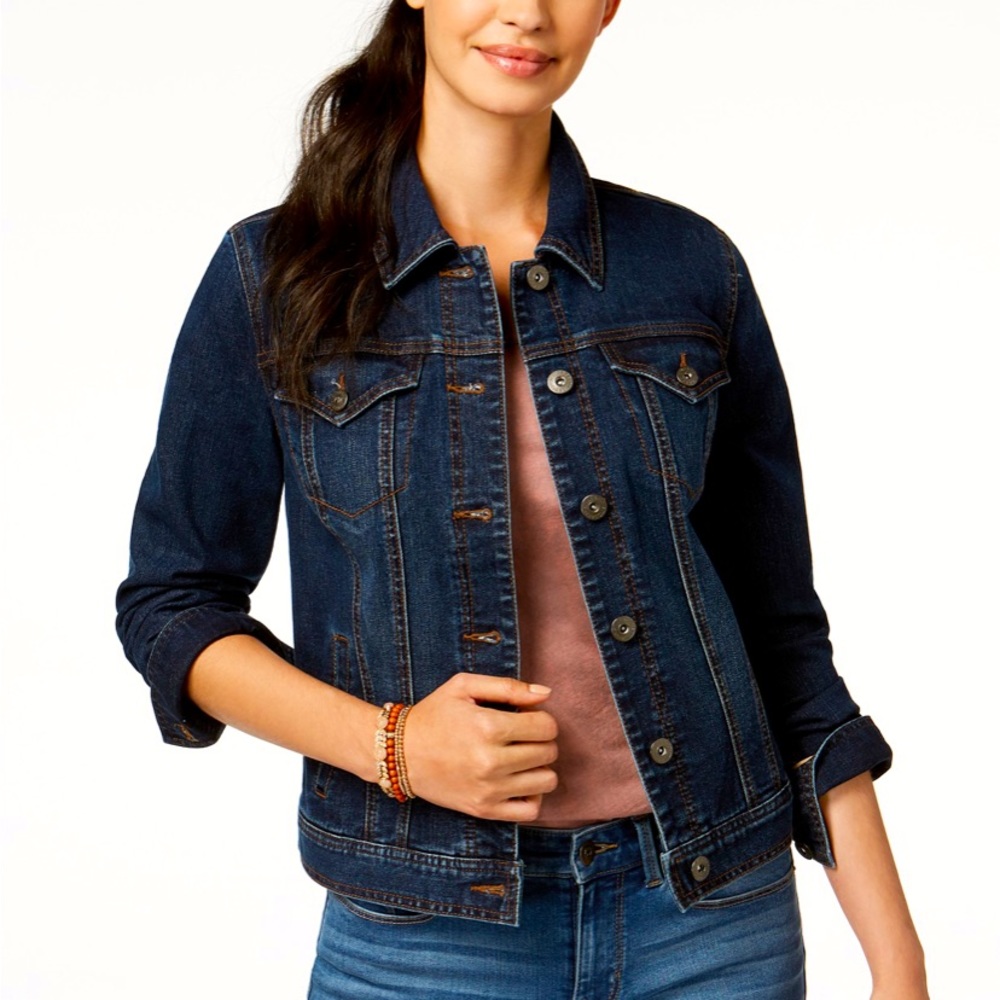 Navy blue denim jacket